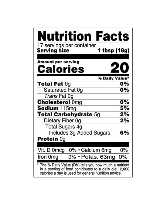 The Nutrition Facts of National Khatee Meethee Bhelpuri 
