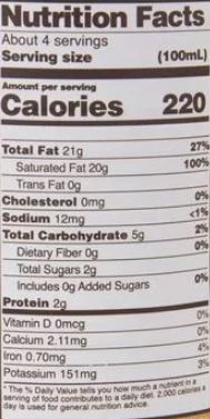 The Nutrition Facts of Nature's Greatest Foods, Organic Coconut Cream