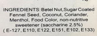 The Nutrition Facts of Naz Pan Masala