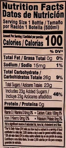 The Nutrition Facts of OKF Aloe Vera King Pomegranate