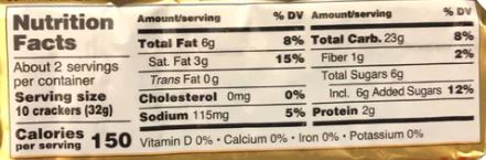 This is the Nutrition of Parle Krackjack.