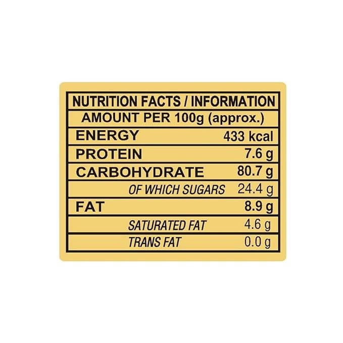 This is the Nutrition of Parle Rusk Elaichi.