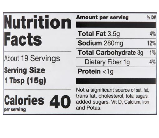 The Nutrition Facts of Patak's Curry Paste (Hot) 