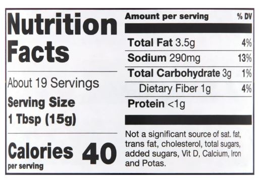 The Nutrition Facts of Patak's Curry Paste (Mild) 
