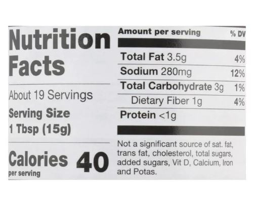 The Nutrition Facts of Patak's Madras Curry Paste (Medium) 