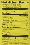 The Nutrition Facts of Priya Amla (With Garlic) 