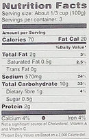 The Nutrition Facts of Priya Sambar Rice 