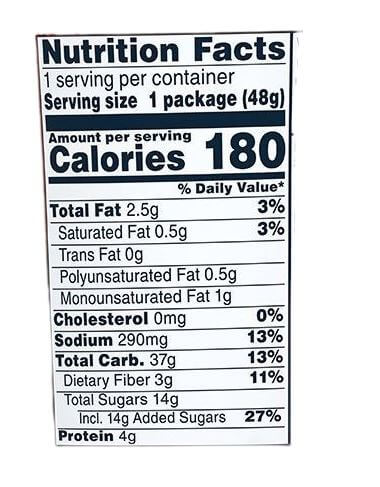 The Nutrition Facts of Quaker Oats