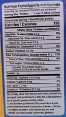 The Nutrition Facts of Quice Pink Guava Drink Large 