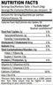 The Nutrition Facts of Quick Tea Ginger Instant Chai 10 Pouches