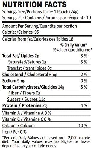 The Nutrition Facts of Quick Tea Ginger Instant Chai 10 Pouches