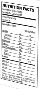 The Nutrition Facts of Quick Tea Saffaron Masala Instant Chai 10 Pouches
