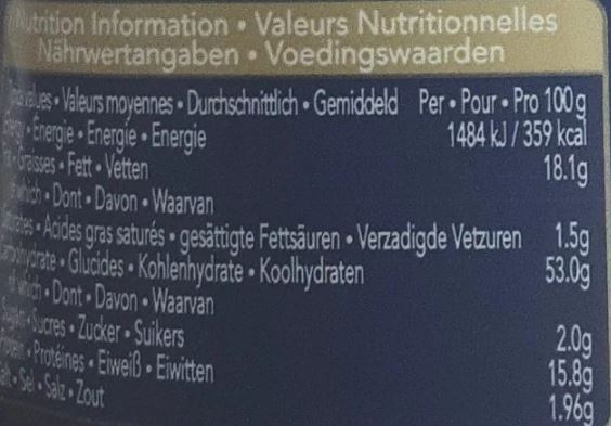 The Nutrition Facts of Rajah Mild Madras Curry Masala 