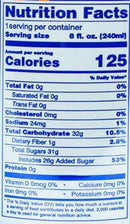 The Nutrition Facts of Rani Pulp juice Orange