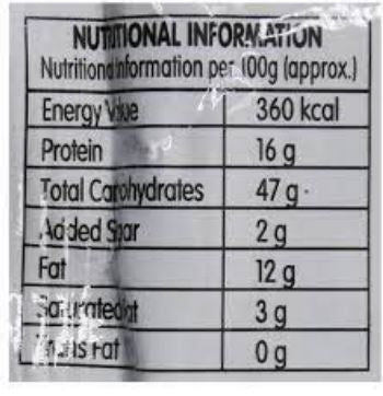 The Nutrition Facts of Rasoi Magic Palak Paneer 