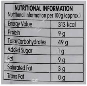 The Nutrition Facts of Rasoi Magic Paneer Bhurji 