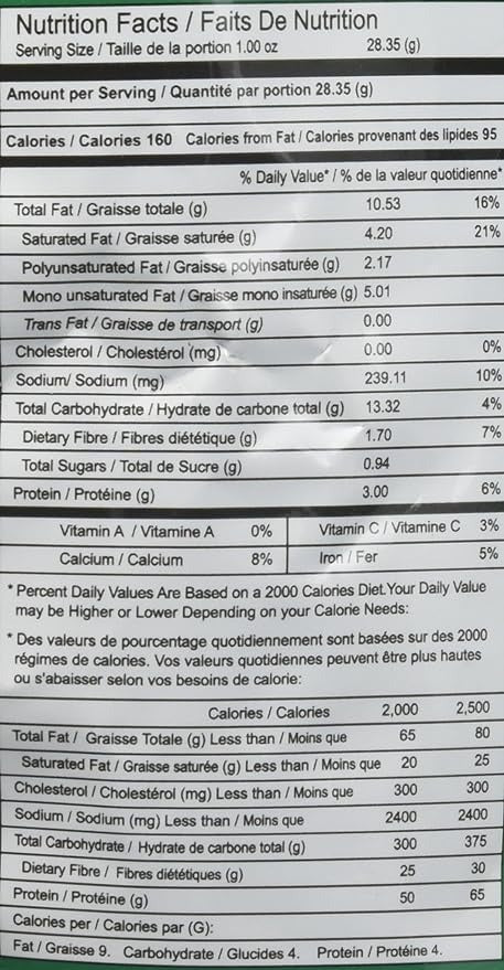 This is the Nutrition of Real Bites Indore Mix.