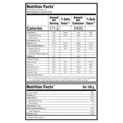 This is the Nutrition of Real Bites Ratlami Sev.