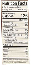 The Nutrition Facts of Rehmat Shereen Bun Kabab (6pcs) 