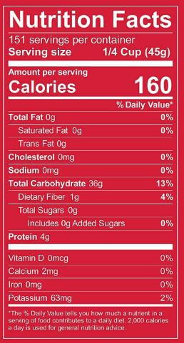 The Nutrition Facts of Royal Authentic Basmati Rice