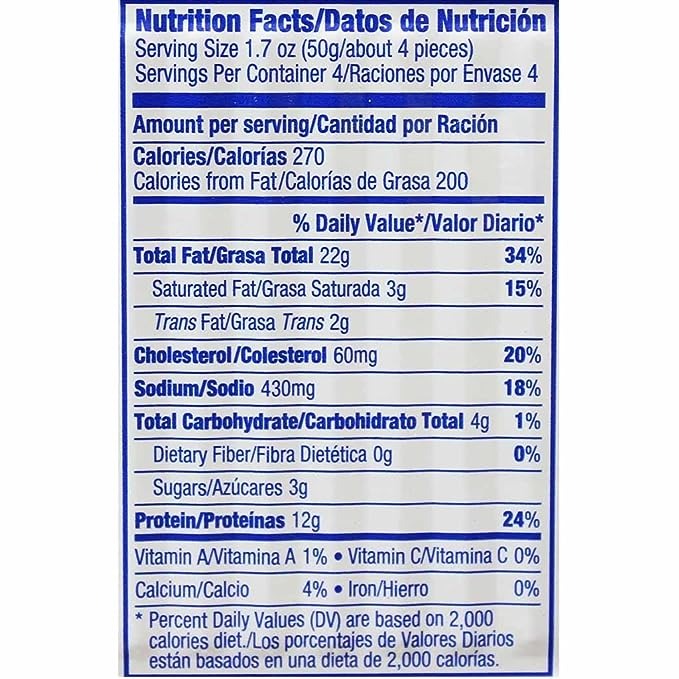 The Nutrition Facts of Rugen Herring in Mustard Sauce 