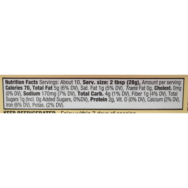 The Nutrition Facts of Sabra Hummus Sun Dried Tomato