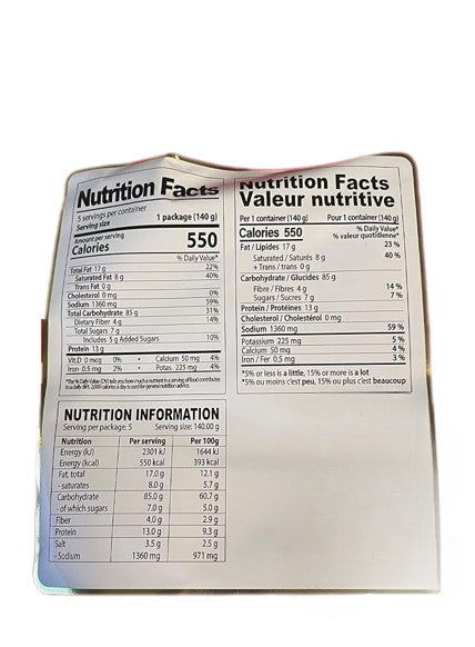 This is the Nutrition of Samyang 2X Spicy Hot Chicken Flavor Ramen, 5 Pack.