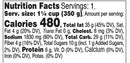 The Nutrition Facts of Shan Achar Gosht Sauce Shan Distribution Network