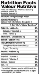The Nutrition Facts of Shan Custard Powder Vanilla