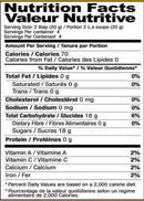 The Nutrition Facts of Shan Jelly Crystals Orange 