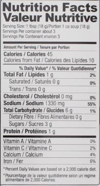 The Nutrition Facts of Shan Kabsa rice 