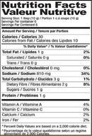 The Nutrition Facts of Shan Palak Paneer Seasoning Mix 