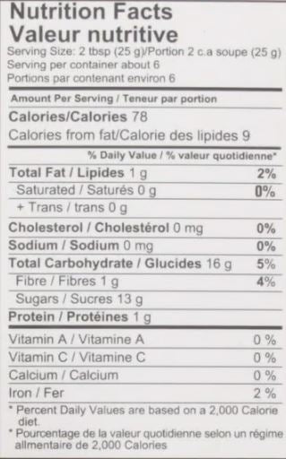 The Nutrition Facts of Shan Sheer Khurma Mix