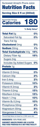 The Nutrition Facts of Sunsweet Prune Juice