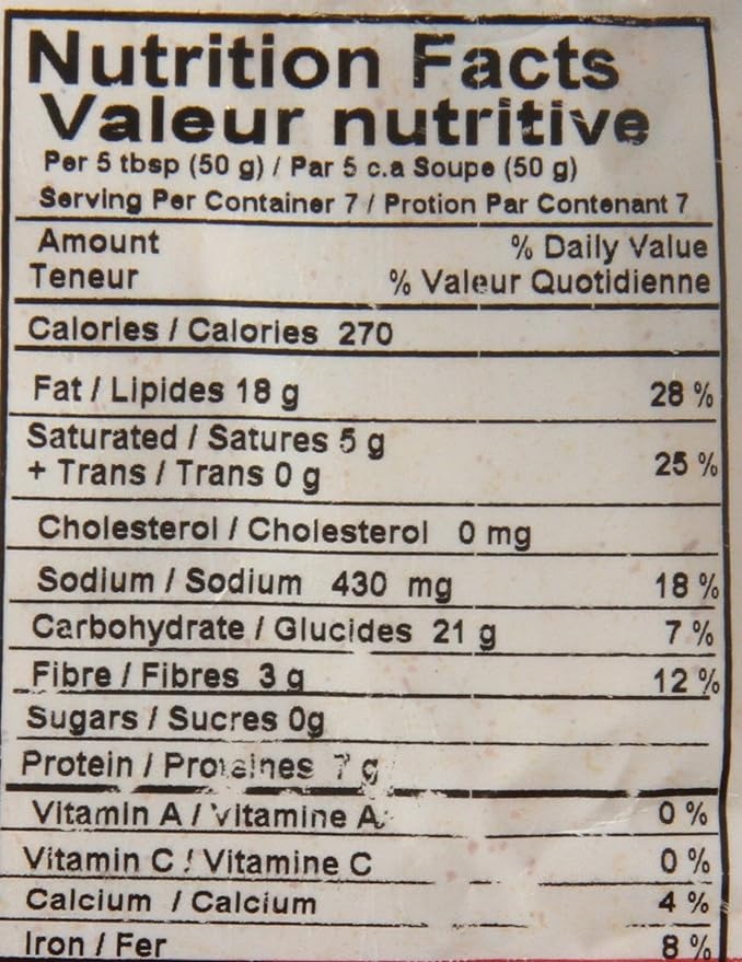This is the Nutrition of Surati Masala Boondi.