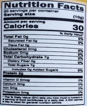 The Nutrition Facts of Swad Banarsi Pan 