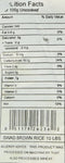 The Nutrition Facts of Swad Brown Basmati Rice