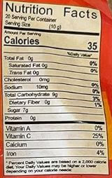 The Nutrition Facts of Swad Chatpata Amla