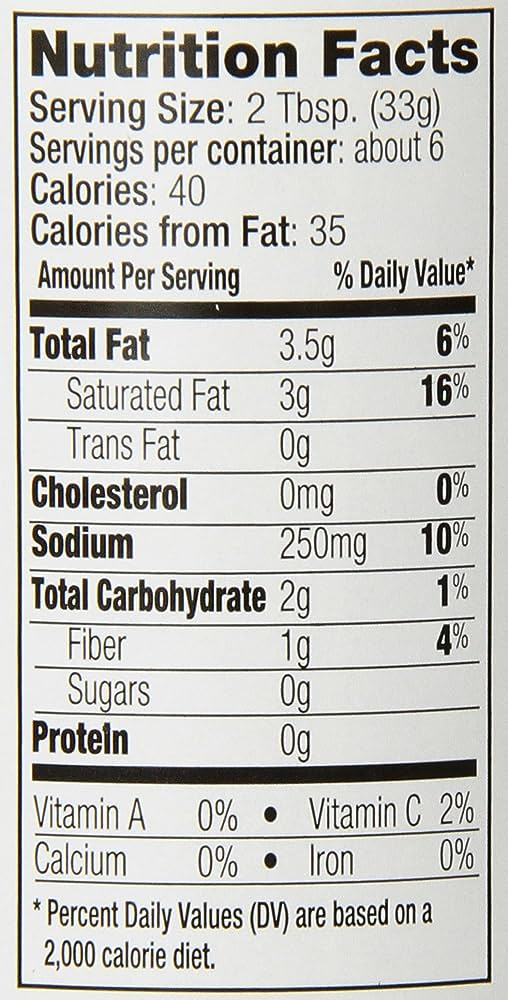 The Nutrition Facts of Swad Coconut Chutney 