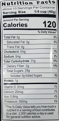 This is the Nutrition of Swad Dry Date