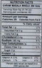 The Nutrition Facts of Swad Garam Masala Whole 