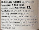 The Nutrition Facts of Swad Hing Powder 