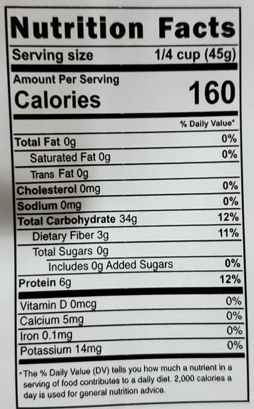 The Nutrition Facts of Swad Idli Rice