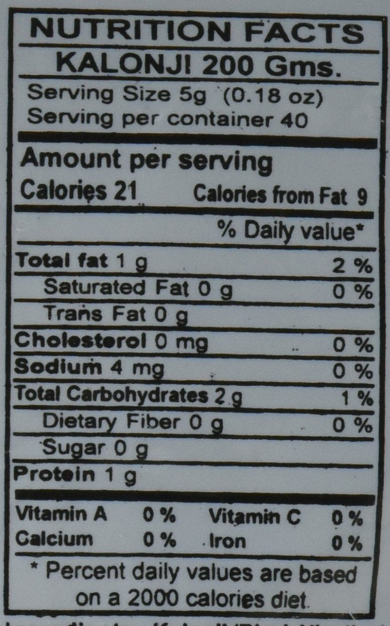 The Nutrition Facts of Swad Kalonji (Nigella) Seeds 