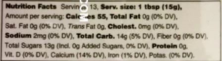 The Nutrition Facts of Swad Khada Sakar