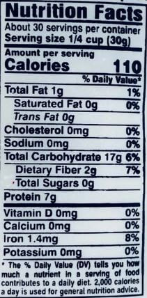 The Nutrition Facts of Swad Ladu besan
