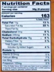 This is the Nutrition of Swad Manchurian Chakri Murukku.