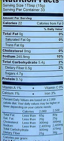 The Nutrition Facts of Swad Masala Chilli Sauce 