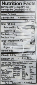 The Nutrition Facts of Swad Moong Split 
