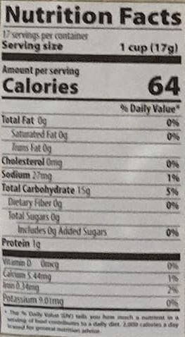 The Nutrition Facts of Swad Mysore Murmura Mamra